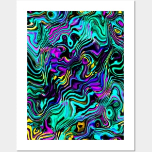 Neon Ripples Posters and Art